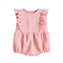 Load image into Gallery viewer, Summer Baby Girl Rompers 0-24M Striped Sleeveless One-Pieces Newborn Baby Girl Boy Clothes Cotton&Linen Baby Girl Outfit