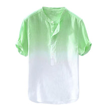 Load image into Gallery viewer, Summer Casual Shirt Stand Collar Comfortable to Wear Summer Men Short Sleeves Loose Shirt for Office Fashion Clothing