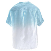 Load image into Gallery viewer, Summer Casual Shirt Stand Collar Comfortable to Wear Summer Men Short Sleeves Loose Shirt for Office Fashion Clothing