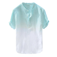 Load image into Gallery viewer, Summer Casual Shirt Stand Collar Comfortable to Wear Summer Men Short Sleeves Loose Shirt for Office Fashion Clothing