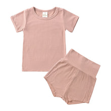 Load image into Gallery viewer, Summer Children Clothes Linen Sports Clothes For Baby Girl Boy Tshirts 2 Piece Set Kids Baby Toddler 12months To 6Years Clothing