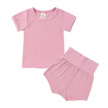 Load image into Gallery viewer, Summer Children Clothes Linen Sports Clothes For Baby Girl Boy Tshirts 2 Piece Set Kids Baby Toddler 12months To 6Years Clothing