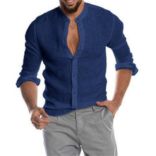 Load image into Gallery viewer, BOLUBAO Summer New Men's Short-Sleeved T-shirt Cotton and Linen Led Casual Men's T-shirt Breathable Tee Shirt Male