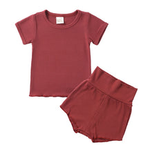 Load image into Gallery viewer, Summer Children Clothes Linen Sports Clothes For Baby Girl Boy Tshirts 2 Piece Set Kids Baby Toddler 12months To 6Years Clothing