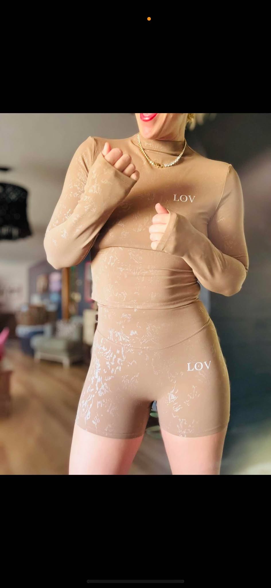 LOV long sleeve short set
