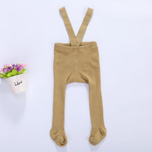Load image into Gallery viewer, Wholesale Babys Cotton Suspender Pantyhose Infants Baby Girls Boys Cute Solid Color High Waist Bandage Overall Leggings Tights
