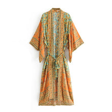 Load image into Gallery viewer, Boho Mama floorlength kimono
