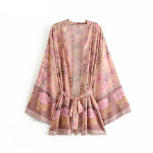 Load image into Gallery viewer, Boho Mama floral print kimono

